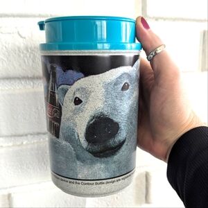 Vintage, 1993 Coca Cola Polar Bear Plastic Drinking Cup.